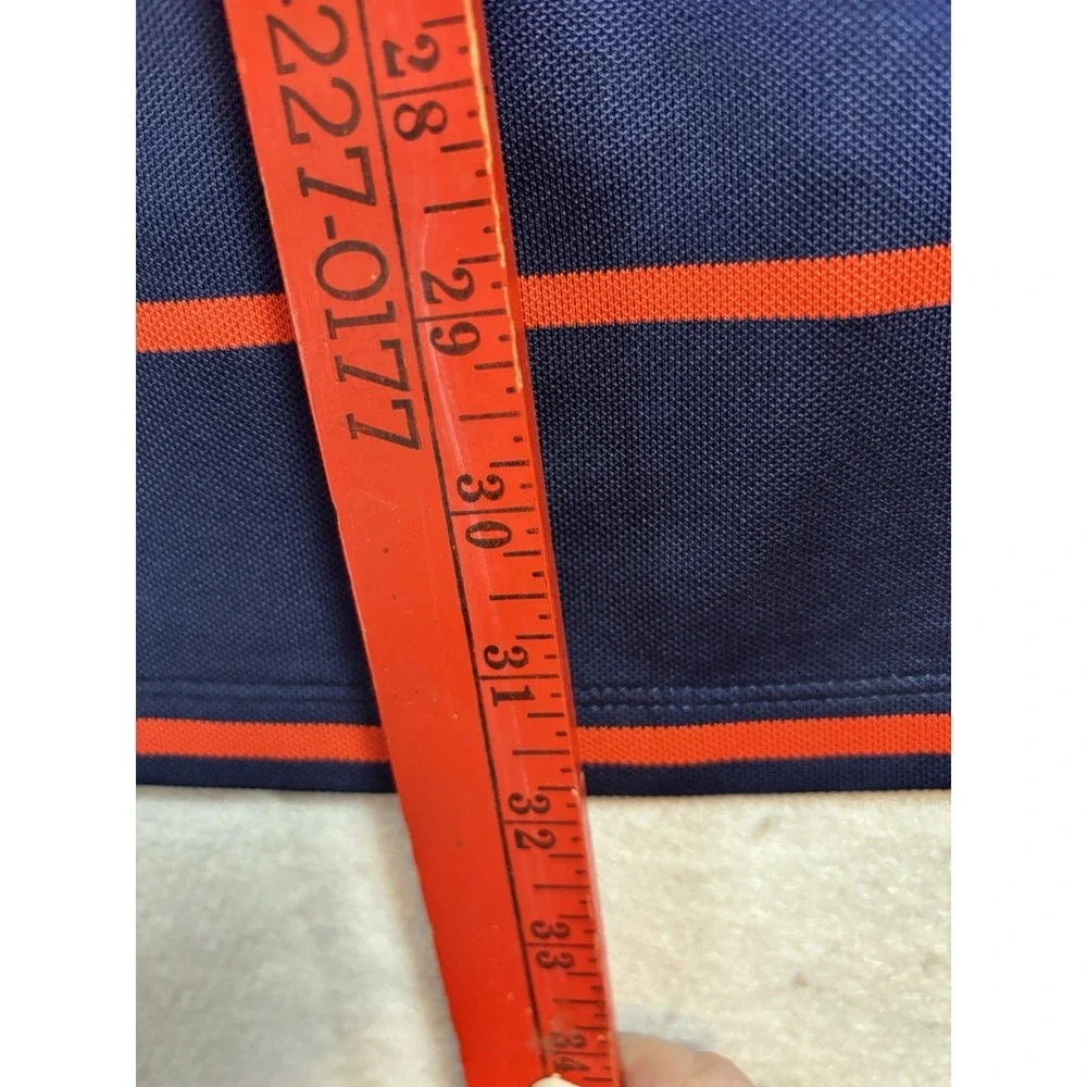 Ralph Lauren RLX Golf Polo Men Size L Maybe/red Stripes Arm Logo The Links Aruba